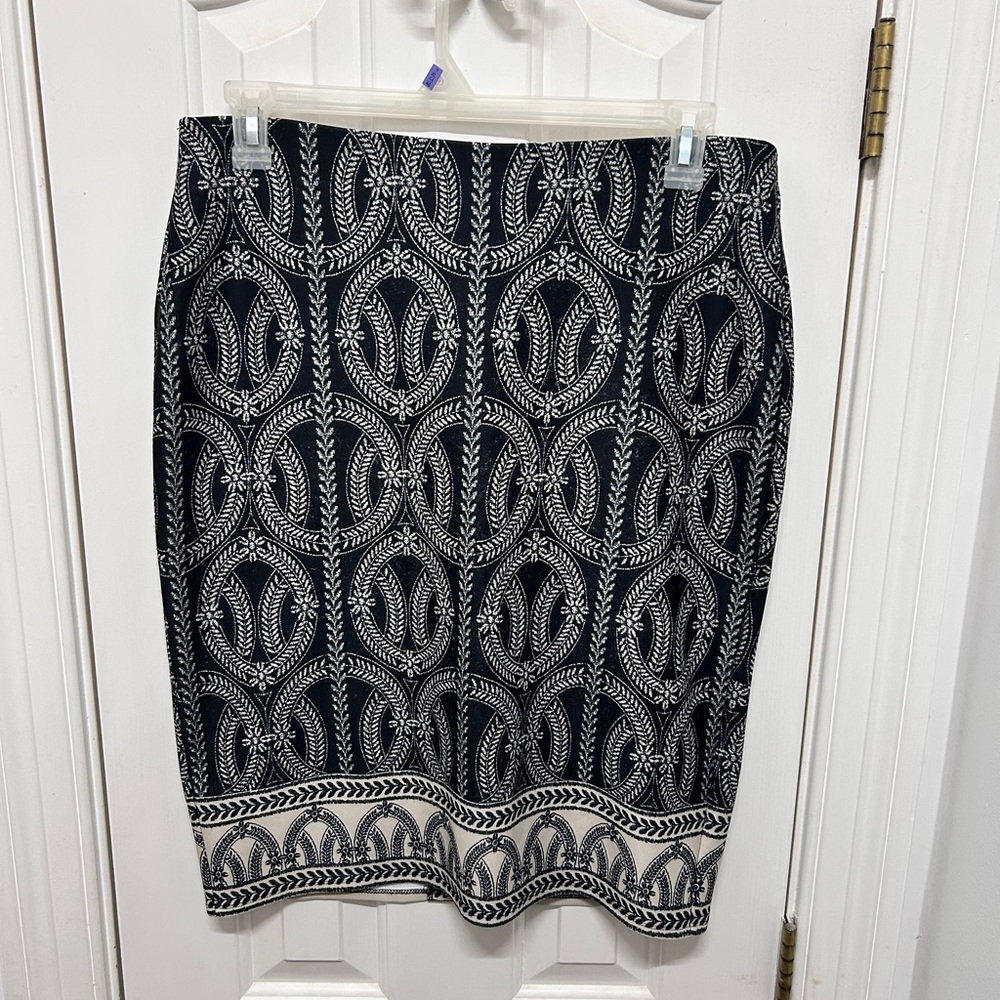 NYC Black and Gray Pencil Skirt Knee-length for Cocktail